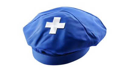 Professional Nurses Cap on White Background for Medical Photography