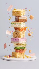 Dessert Tower In Mid-Air