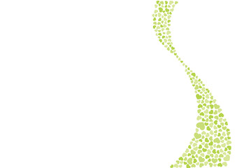 ハート柄の背景 黄緑系の3色 ハート