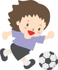 축구하는아이 (일러스트)
