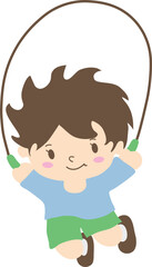 줄넘기하는아이 (일러스트)