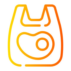 Obraz premium meat gradient icon