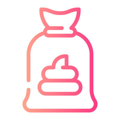 pets poop gradient icon