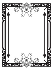 Elegant Frame Outline with Antique Patterns