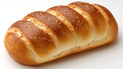 Sesame loaf, baked, studio, white, food
