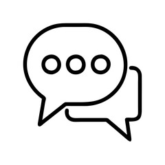 Chat bubbles icon vector illustration for communication dialog and messaging concept design
