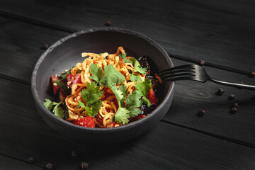 Hearty and delicious pasta with spices