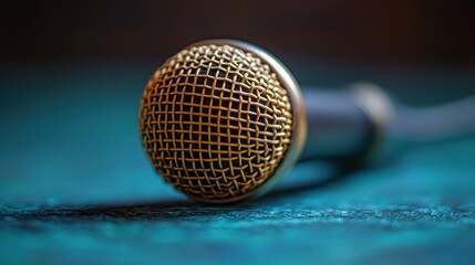 Obraz premium Close-up of a microphone (1)
