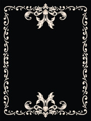 Elegant Flourish Ornamental Frame Art Deco