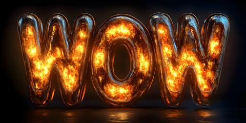 Fiery WOW 3D Letters