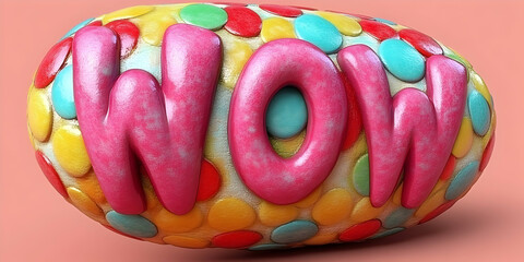 Colorful 3D Wow Textured Sphere