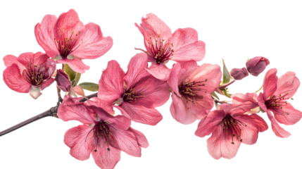Elegant Sakura Flowers isolated on White Background for Stylish Designs