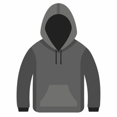 Hoodie vector on white background.