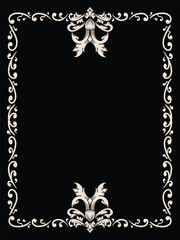 Intricate Floral Ornamental Frame for Borders
