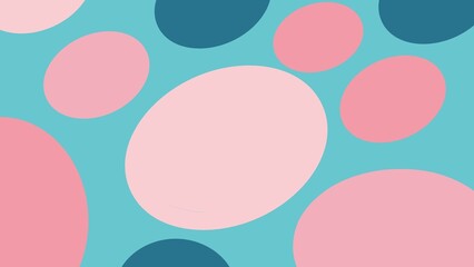 Colorful abstract pattern with overlapping ovals in vibrant hues on a creamy background, modern design