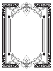 Ornamental Frame Outline for Vintage Design