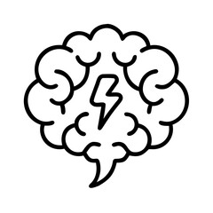 Brainstorming power idea creativity innovation thinking mind intelligence lightning bolt concept design