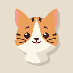 Adobe Illustrator Artwork of cute cat face illustration