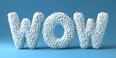 3D Wow Spheres Text
