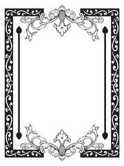 Classic Frame Outline with Crosshatch Engraving Effect