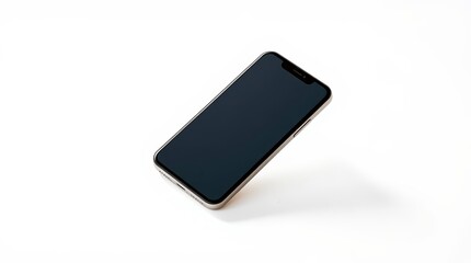 Modern Smartphone with Blank Screen on White Background &ndash; Mockup Concept