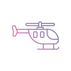 Helicopter vector icon stock illustration