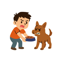 rabies disease concept. dog and cat bite lick and scratch.