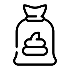 pets poop line icon