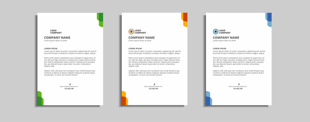 modern corporate letterhead template design