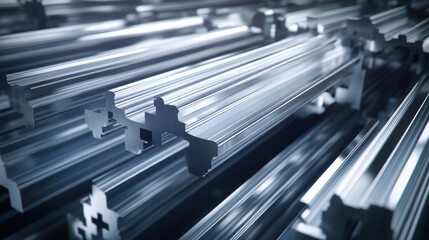 Sleek Metal Profiles: A Glimpse into Industrial Precision