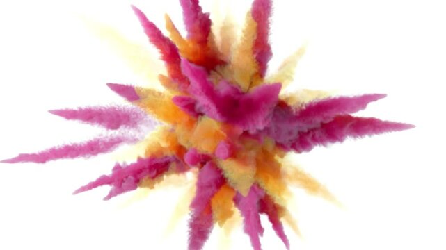 Orange/red smoke explosion - 60fps