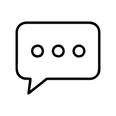 Chat bubble icon vector illustration message speech talk communication conversation dialog box outline