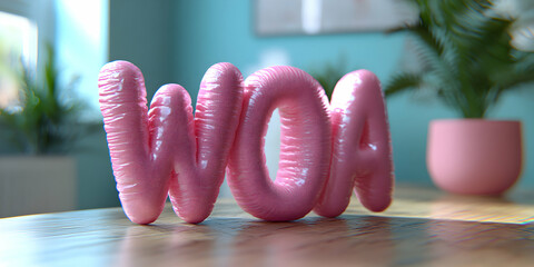 Pink Woa 3D Render