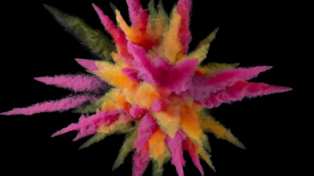 Orange/red smoke explosion - 60fps