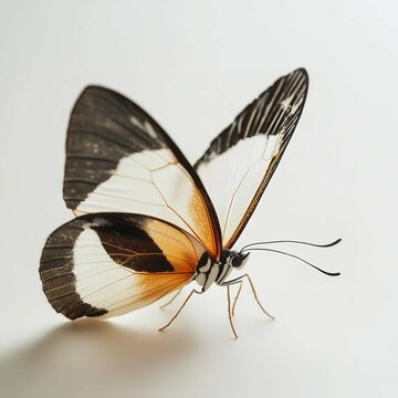 Striking Jezebel Butterfly Illustration: A Vivid Illustration of a Jezebel Butterfly with Bold Black, White, and Orange Wing Patterns.