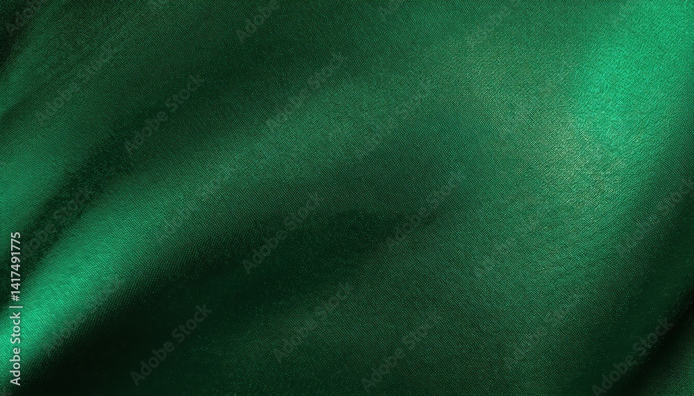 Poster luxurious emerald green satin texture for elegant fabric background digital design mockups, and high