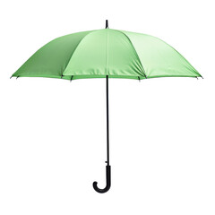 Green parasol shade isolated on PNG transparent background, cut out