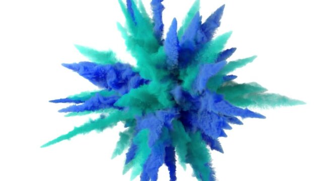 Blue/green smoke explosion - 60fps