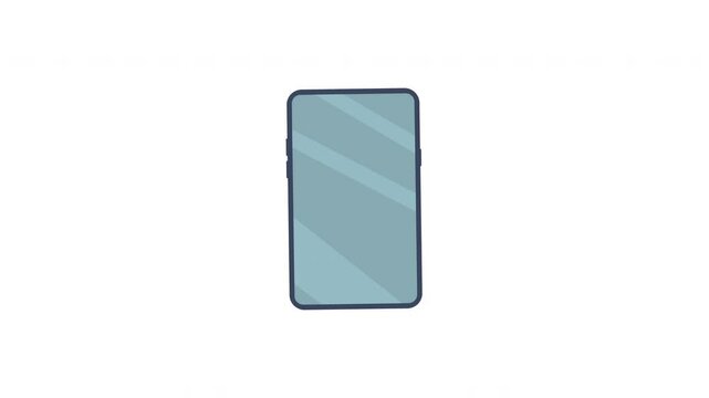 Smartphone with rotate arrows symbolizing screen orientation change