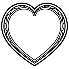 Heart-Shaped Photo Frame Outline