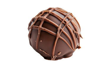 Chocolate truffle delight (1) isolated on PNG transparent background, cut out
