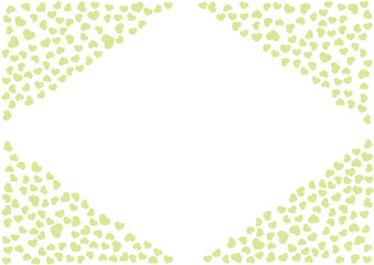 ハート柄の背景 黄緑系の単色 ハート