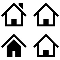 Web home icon for apps and websites. Collection home icons. House symbol.home icon, house icon vector, home symbol, flat home icon set. House set icon. Home flat icon set vector illustration.

