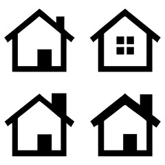 Web home icon for apps and websites. Collection home icons. House symbol.home icon, house icon vector, home symbol, flat home icon set. House set icon. Home flat icon set vector illustration.
