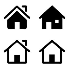 Web home icon for apps and websites. Collection home icons. House symbol.home icon, house icon vector, home symbol, flat home icon set. House set icon. Home flat icon set vector illustration.
