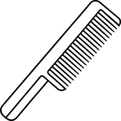 Comb Icon Vector | Hair Care, Grooming & Salon Essentials Line Art