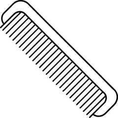Comb Icon Vector | Hair Care, Grooming & Salon Essentials Line Art