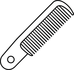 Comb Icon Vector | Hair Care, Grooming & Salon Essentials Line Art