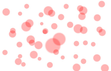 Abstract Pink Circles Scattered on White Background Soft, Pastel Design Overlay