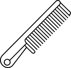 Comb Icon Vector | Hair Care, Grooming & Salon Essentials Line Art